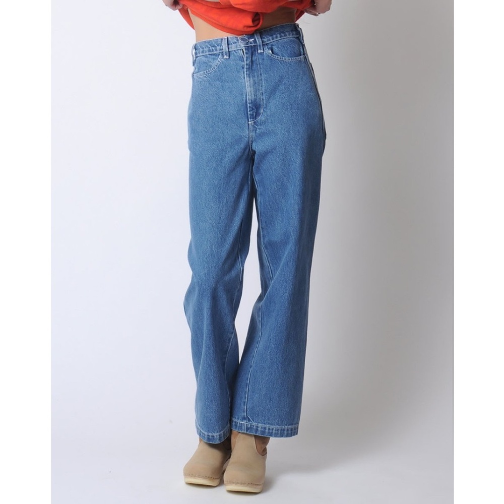 High Rise Blue Jeans